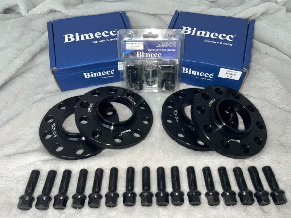 Bimecc 12mm & 15mm Wheel Spacers Kit + Locking Bolts for Volkswagen Golf MK7 MK7.5 R GTI