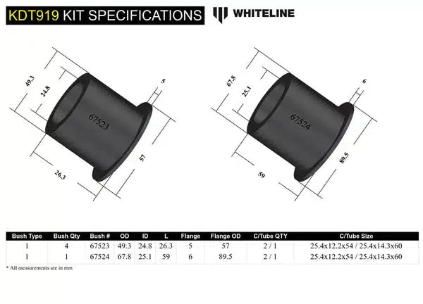 Whiteline Differential Mount Bushing For BMW F20/F21 M140i