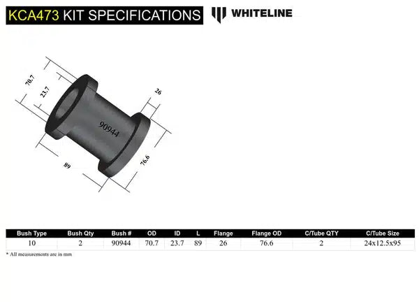 Whiteline Radius Arm Lower Bushing For BMW F20/F21 M140i