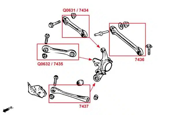 Hardrace Rear Camber Arms (Adjustable) For BMW F20/F21 M140i